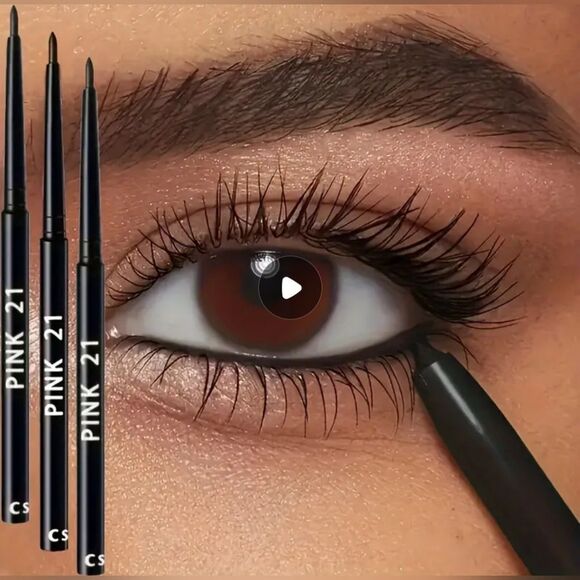 💕5/$18 Pink 21 Waterproof Eyeliner in Black - Picture 3 of 3